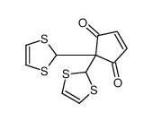 2,2-bis(1,3-dithiol-2-yl)cyclopent-4-ene-1,3-dione结构式