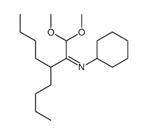 3-butyl-N-cyclohexyl-1,1-dimethoxyheptan-2-imine Structure