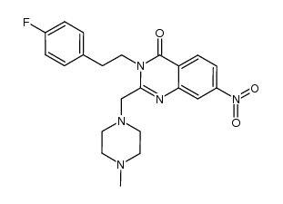 3-[2-(4-fluorophenyl)ethyl]-2-[(4-methylpiperazinyl)-methyl]-7-nitro-3-hydroquinazolin-4-one Structure