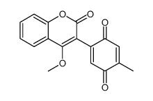 2-(4-methoxy-2-oxo-2H-chromen-3-yl)-5-methyl-[1,4]benzoquinone结构式