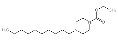 1-Piperazinecarboxylicacid, 4-decyl-, ethyl ester Structure