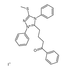 5-(3-benzoylpropyl)-3-methylthio-1,4-diphenyl-1,2,4-triazolium iodide Structure