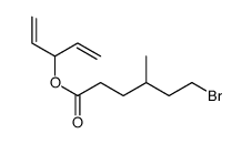 penta-1,4-dien-3-yl (4S)-6-bromo-4-methylhexanoate结构式