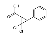 (1S,3S)-2,2-dichloro-3-phenylcyclopropane-1-carboxylic acid Structure