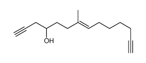 7-methyltetradec-7-en-1,13-diyn-4-ol结构式