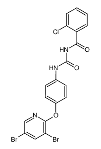 1-(2-Chloro-benzoyl)-3-[4-(3,5-dibromo-pyridin-2-yloxy)-phenyl]-urea Structure