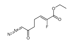 1-diazonio-7-ethoxy-6-fluoro-7-oxohepta-1,5-dien-2-olate结构式