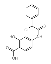 Benzoicacid, 4-[(2-chloro-2-phenylacetyl)amino]-2-hydroxy- Structure