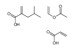 ethenyl acetate,4-methyl-2-methylidenepentanoic acid,prop-2-enoic acid结构式