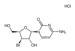 4-amino-1-((2R,3S,4R,5R)-4-bromo-3-hydroxy-5-(hydroxymethyl)tetrahydrofuran-2-yl)pyrimidin-2(1H)-one hydrochloride结构式