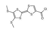 4′,5′-bis(methylthio)-[2,2′-bi(1,3-dithiolylidene)]-4-carbonyl chloride结构式