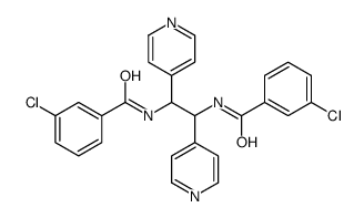 3-chloro-N-[2-[(3-chlorobenzoyl)amino]-1,2-dipyridin-4-ylethyl]benzamide结构式