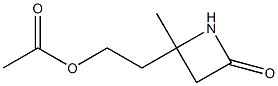 4-[2-(acetyloxy)ethyl]-4-methyl-2-Azetidinone结构式