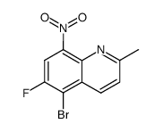 5-bromo-6-fluoro-2-methyl-8-nitroquinoline结构式