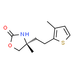 2-Oxazolidinone,4-methyl-4-[2-(3-methyl-2-thienyl)ethyl]-,(4R)-(9CI) structure