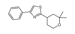 2-(2,2-Dimethyltetrahydro-2H-pyran-4-yl)-4-phenylthiazole Structure