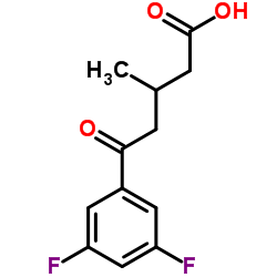 5-(3,5-DIFLUOROPHENYL)-3-METHYL-5-OXOVALERIC ACID结构式