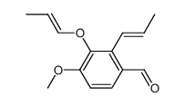 4-methoxy-2-(prop-1-enyl)-3-(prop-1-enyloxy)benzaldehyde结构式