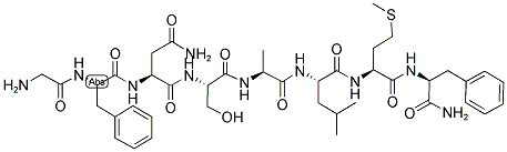 GLY-PHE-ASN-SER-ALA-LEU-MET-PHE-NH2 structure