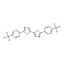 2,2′-双[4-(三氟甲基)苯基]-5,5′-双噻唑结构式