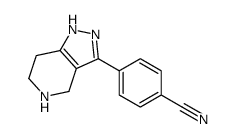 4-(4,5,6,7-tetrahydro-1H-pyrazolo[4,3-c]pyridin-3-yl)benzonitrile Structure