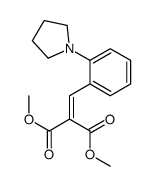 dimethyl 2-[(2-pyrrolidin-1-ylphenyl)methylidene]propanedioate Structure