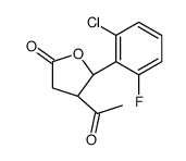 (4S,5S)-4-acetyl-5-(2-chloro-6-fluorophenyl)oxolan-2-one Structure