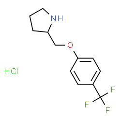 2-{[4-(TRIFLUOROMETHYL)PHENOXY]METHYL}PYRROLIDINE结构式