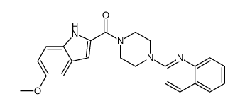 (5-methoxy-1H-indol-2-yl)-(4-quinolin-2-ylpiperazin-1-yl)methanone Structure