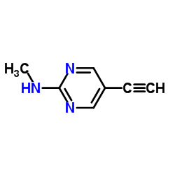 2-Pyrimidinamine, 5-ethynyl-N-methyl- (9CI) structure