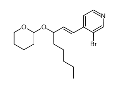 3-Bromo-4-[(E)-3-(tetrahydro-pyran-2-yloxy)-oct-1-enyl]-pyridine结构式