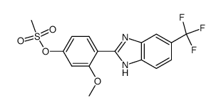 5-Trifluoromethyl-2-(2'-methoxy-4'-methanesulfonyloxy-phenyl)-benzimidazole结构式