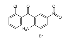 (2-amino-3-bromo-5-nitrophenyl)-(2-chlorophenyl)methanone结构式