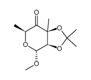 methyl 6-deoxy-2,3-O-isopropylidene-3-C-methyl-α-L-lyxo-hexopyranosid-4-ulose Structure