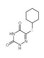 6-cyclohexylsulfanyl-2H-1,2,4-triazine-3,5-dione结构式