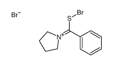 [phenyl(pyrrolidin-1-ium-1-ylidene)methyl] thiohypobromite,bromide Structure