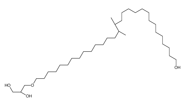 (2S)-3-(30-hydroxy-15,16-dimethyltriacontoxy)propane-1,2-diol结构式