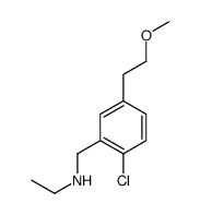 N-[[2-chloro-5-(2-methoxyethyl)phenyl]methyl]ethanamine结构式