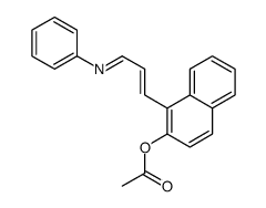 [1-[(E)-3-phenyliminoprop-1-enyl]naphthalen-2-yl] acetate Structure