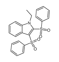 1-ethyl-2,3-bis(phenylsulfonyl)-1H-indole Structure