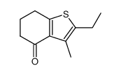 2-ethyl-3-methyl-6,7-dihydro-5H-benzo[b]thiophen-4-one Structure