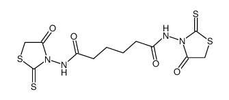 N,N'-bis-(4-oxo-2-thioxo-thiazolidin-3-yl)-adipamide结构式