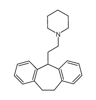 1-[2-(10,11-dihydro-5H-dibenzo[a,d]cyclohepten-5-yl)-ethyl]-piperidine结构式