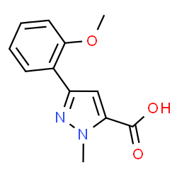 3-(2-Methoxyphenyl)-1-methyl-1{H}-pyrazole-5-carboxylic acid结构式