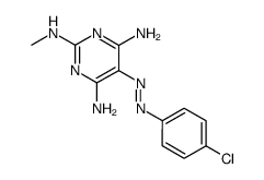 5-(4-chloro-phenylazo)-N2-methyl-pyrimidine-2,4,6-triyltriamine结构式