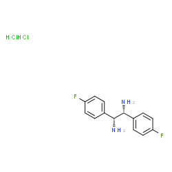 (1R,2R)-1,2-双(4-氟苯基)乙-1,2-二胺二盐酸盐结构式