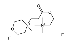 trimethyl-[2-[3-(4-methylmorpholin-4-ium-4-yl)propanoyloxy]ethyl]azanium,diiodide Structure