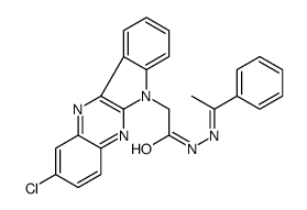 2-(2-chloroindolo[2,3-b]quinoxalin-6-yl)-N-[(E)-1-phenylethylideneamino]acetamide结构式