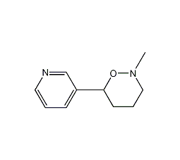 3,6-二氢-2-甲基-6-(3-吡啶基)-2H-1,2-恶嗪结构式