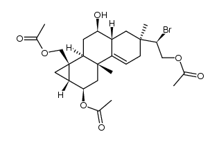 15-bromo-2,16,19-triacetoxy-7-hydroxy-9(11)parguerene Structure